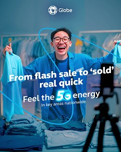 Be your best and feel the energy of Globe 5G boosting you (vs. Globe LTE; in key areas nationwide)! Keep winning with smooth and easy checkouts.⚡️ #GoForwardTogether ASC Ref No. G0141P110425G | Globe Telecom