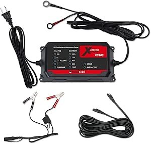 PulseTech XC400 Xtreme Charge Battery Charger with 25' Xtreme Charge Lead Extension and XC-Clips Xtreme Charge Battery Leads with Clips