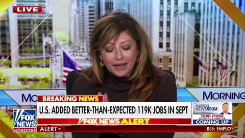 September jobs report 'much better than expected,' Maria Bartiromo says: 'Good news'
