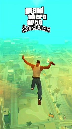 FALL DAMAGE LOGIC IN EVERY GTA GAMES #gta #gta5 #gtasanandreas #gtav #gta6 #gtaonline #gaming#shorts