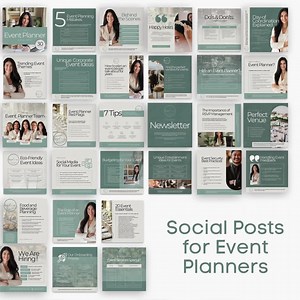 Event Planner Social Media Posts | Editable Canva Templates | Social Media | Marketing Posts | Networking Posts | Event Planner Business