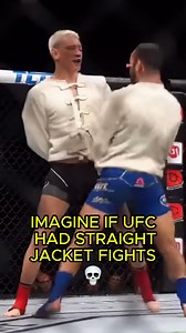 This looks like UFC… but absolutely unhinged. Two fighters step into the cage wearing straight jackets and immediately turn the fight into pure chaos. No punches. No grappling like normal. Just head movement, momentum, and raw insanity. It feels like a cursed experiment nobody sanctioned but everyone wants to watch. Combat sports just unlocked nightmare mode. #UFCPARODY #ufc #WTFMoment #ViralClip #ai | Strange AI
