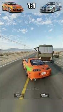 Brian's Toyota Supra Vs His Nissan Skyline #shorts