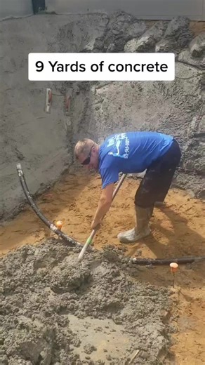 Pouring New Build Swimming Pools with 9 Yards of Concrete