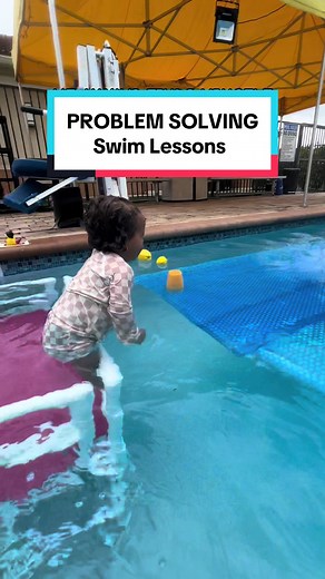 LET THEM PROBLEM SOLVE and be there for them when they can not. . . #swimlessons #problemsolving #swimminglessons #babyswimming #babyswim #infantswim