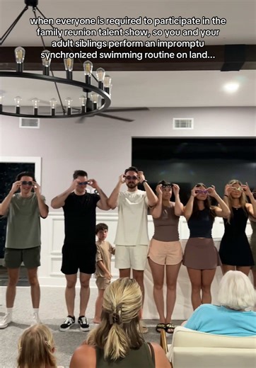 Family Talent Show Synchronized Swimming Routine
