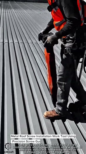 Metal Roof Screw Installation Work Tool Using Precision Screw Gun #worktool