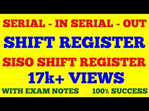 SERIAL IN SERIAL OUT SHIFT REGISTER | SISO SHIFT REGISTER | DIGITAL ELECTRONICS || WITH EXAM NOTES |