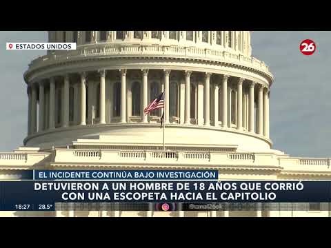 🚨 ÚLTIMO MOMENTO - EEUU | Detuvieron a un hombre que corrió con una escopeta hacia el Capitolio