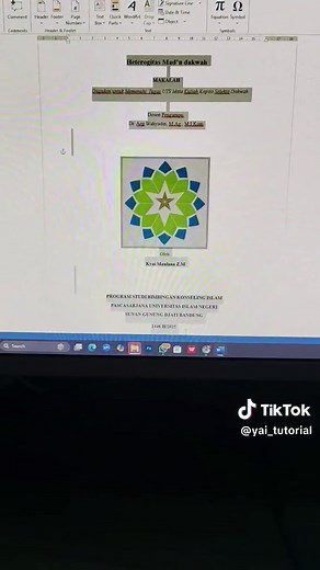 Trik cepat membuat cover makalah sekali saja, lalu bisa digunakan berkali-kali dengan hanya mengedit bagian identitas. #tutorial #words