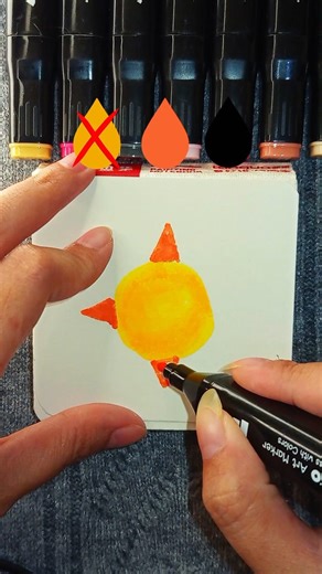 (No Sketch)Drawing Mr. Sun Sprunki in Chibi Style with Markers ☀️✨