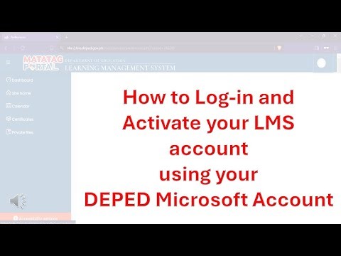 Log in and Activate your LMS account using DEPED Microsoft Account