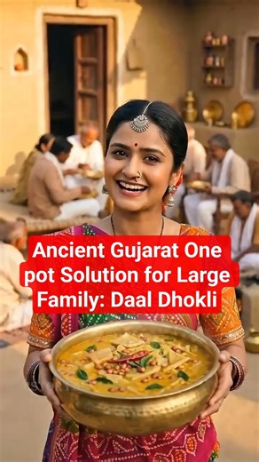 Gujarat’s Smart One-Pot Meal Solution for Large family: Daal Dhokli #shorts #foodhistory #foodshorts
