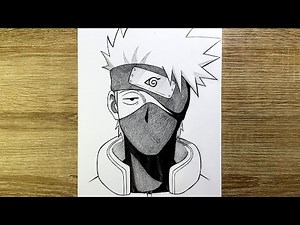 How to draw Kakashi step by step | Easy anime drawing tutorial | Drawing Kakashi Hatake