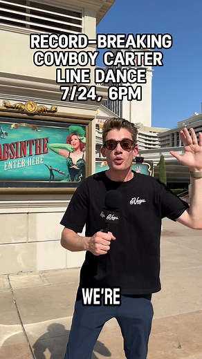 22K views · 72 reactions | Calling all Beyoncé fans! Grab your boots, bring your friends, and join us for the biggest Cowboy Carter Texas-Hold 'Em line dance EVER on the Vegas Strip! Thursday, July 24th at 6PM. Outside the Green Fairy Garden at Caesars Palace. Everyone’s welcome! #LasVegas #Beyonce #LineDance #TexasHoldEm #CowboyCarter | Visit Las Vegas | Facebook