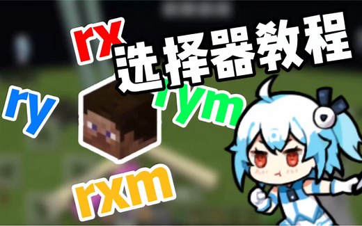 [MCBE]极其详细的rx rxm ry rym选择器教程，看不懂请你白嫖
