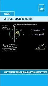A Level Math | The Unit Circle & Trigonometric identities