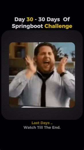 JAVA | ENGINEER | SELF IMPROVEMENT on Instagram: "📆 Day 30/30 – The END of my Spring Boot Challenge 🏁🔥 30 days ago I was confused. Today I’m confident. Not because I learned everything… But because I stayed consistent even when motivation was ZERO. Here’s what this challenge gave me 👇 ✅ Solid Java + Spring Boot foundation ✅ REST APIs, JPA, Security, Transactions — not just theory, REAL practice ✅ Discipline > Motivation mindset This is not the end. This is the START of my backend developer j