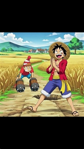 Луффи против Буратино. Драка на ферме. #2 AI / Luffy vs. Pinocchio. Farm Fight. #onepiece #anime