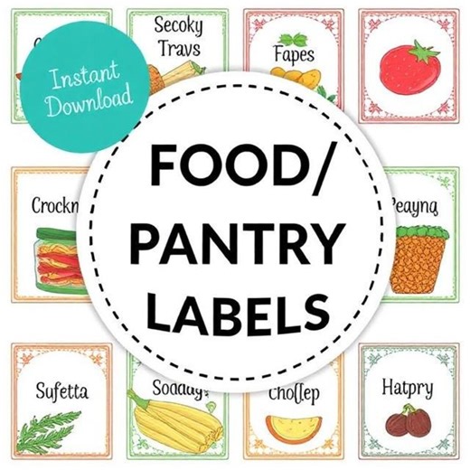 Minimalist Food & Pantry Labels | Kitchen Organization (printable Set) - Etsy