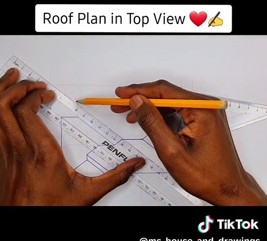 How to Draw a Roof Plan in Top View. This is the second Video on How to Draw a Roof Plan in Top View. U can check the other Video. #draw #roof #howtodraw #drawingtutorial