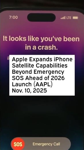 Apple Expands iPhone Satellite Capabilities Beyond Emergency SOS Ahead of 2026 Launch #AAPL #Apple