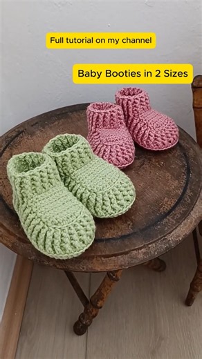 Baby Booties in 2 Sizes 👶 Step-by-Step Crochet Tutorial