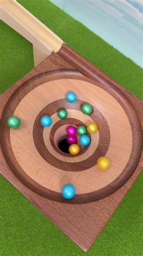 Marbles falling in a vortex Marble Run ASMR #232 Slow Motion Colorful marbles #marblerun #マーブルラン