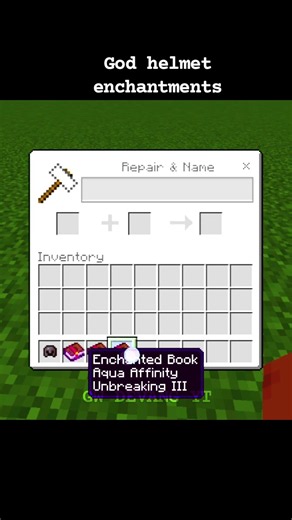 Minecraft God Helmet Enchantments #minecraft