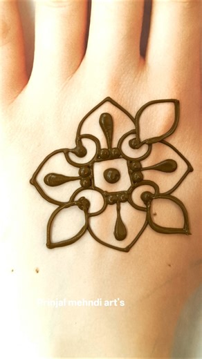 Easy Mehndi Design for Beginners 😍 | Full Hand Start IdeaBeautiful Floral Mehndi in 1 Minute #mehndi