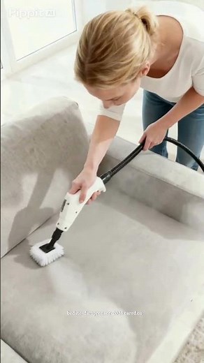 Steam Removes Sofa Stain Instantly | Satisfying Steam Cleaning Transformation