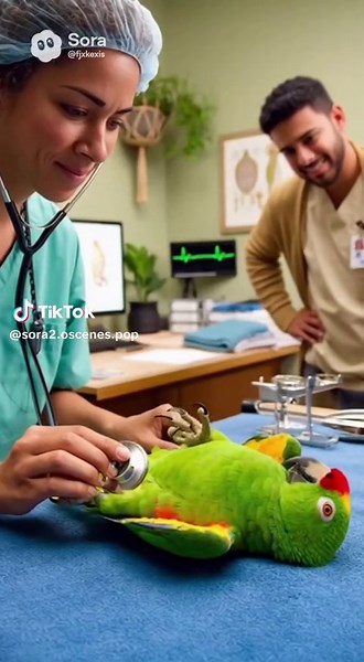 pop parrot is sick 🤢🤢🤢🤢#larry #parrot #sick #hospital #admit