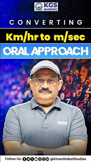 Convert km/hr to m/sec in Seconds | Oral Trick Explained! #convert #kilometer #second #hours #kgs