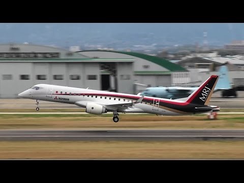MRJ テストフライト離陸 Mitsubishi MRJ Flight Test Take Off