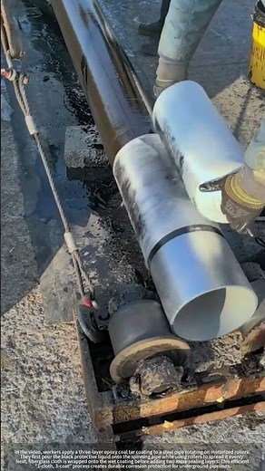 🔧 3-Layer Pipe ARMOR : Rotating Coating Magic ! (Epoxy + Fiberglass)
