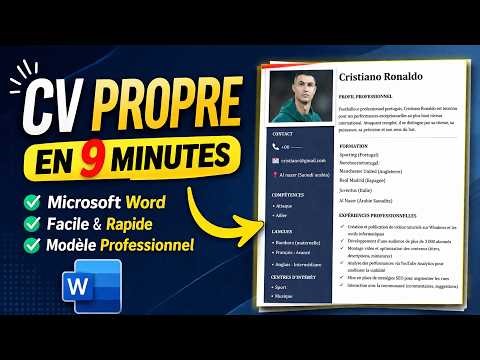 Comment faire un CV professionnel avec Microsoft Word (facile & rapide)