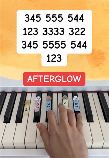 Learn Afterglow on Piano: Easy Tutorial for Beginners