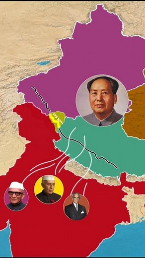 “The Secret Road That Started the India-China war"😳 #indochinawar #mapping