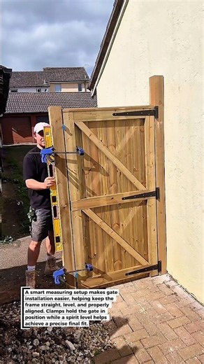 Build a Perfect Gate With Simple Tools #Woodworking #DIY #Shorts