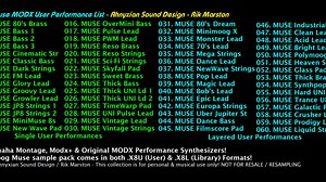 Buy Uber Muse MODX Sample Pack for Yamaha Montage MODX Synthesizer Online in India - Etsy