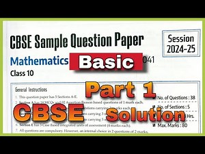 MASTER Basic Maths Sample paper Class 10 Maths in JUST 30 Days with 2025 Board Exam Paper Solution!