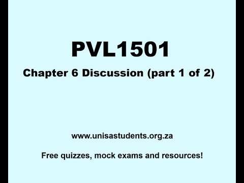 PVL1501 Discussion (Chapter 6 : part 1)