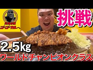[Big Eater] 2.5kg! GoGo Curry World Champion Class Complete Eat Challenge!