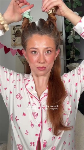 This Heatless curl method is my new favourite 🩷 #heatlesscurls #sockcurls #hair ‪@lorealparisuk‬