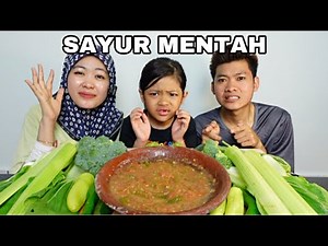 MAKAN SAYUR MENTAH TAKDE NASI DENGAN SAMBAL TERPEDAS 😱‼️