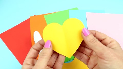 How to Make a Cute Mini Rainbow Heart-Shaped Notebook – DIY Craft Tutorial!