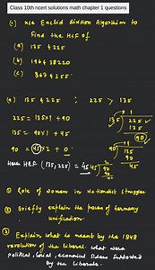 Class 10th ncert solutions math chapter 1 questions... | Filo