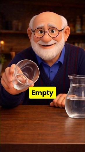 Learn Empty, Half Full, Full & Overflowing| Easy English Vocabulary Lesson #learnenglish