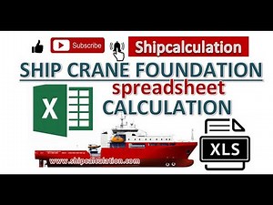 Ship Crane Foundation Spreadsheet Excel Calculation