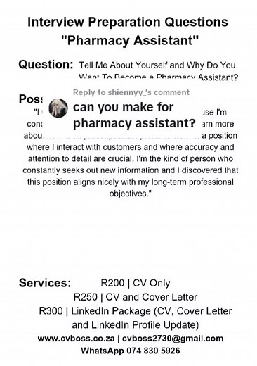 Pharmacy Assistant Interview Preparation Questions